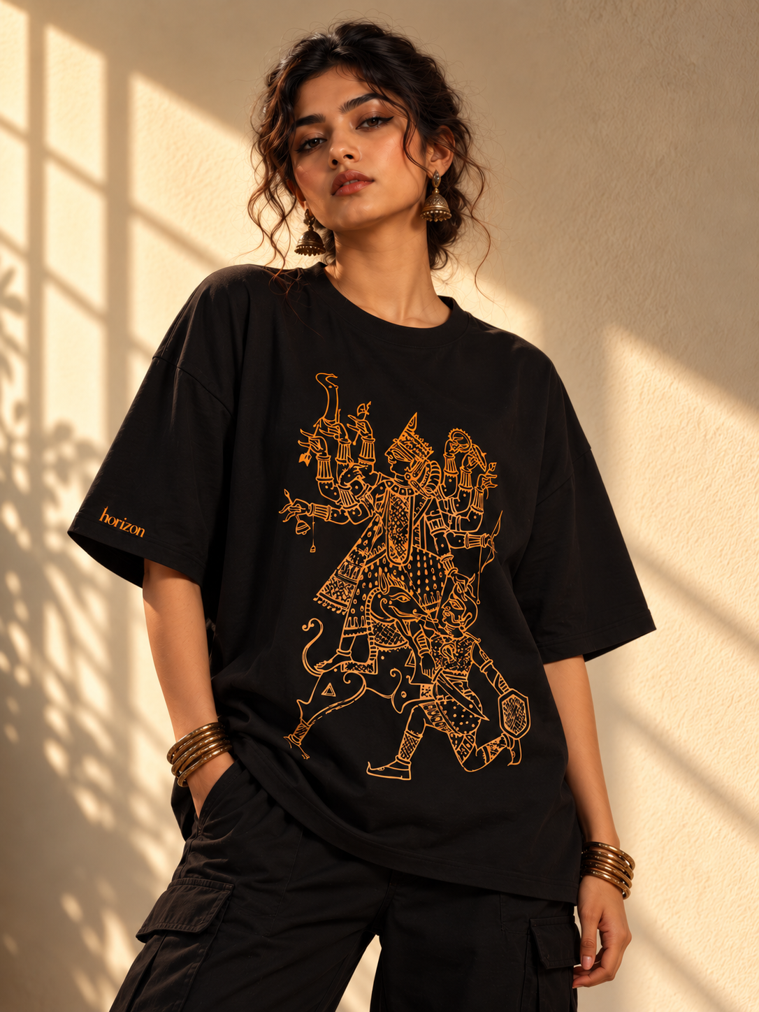 Mahishasura Mardini — Durga Oversized T-Shirt