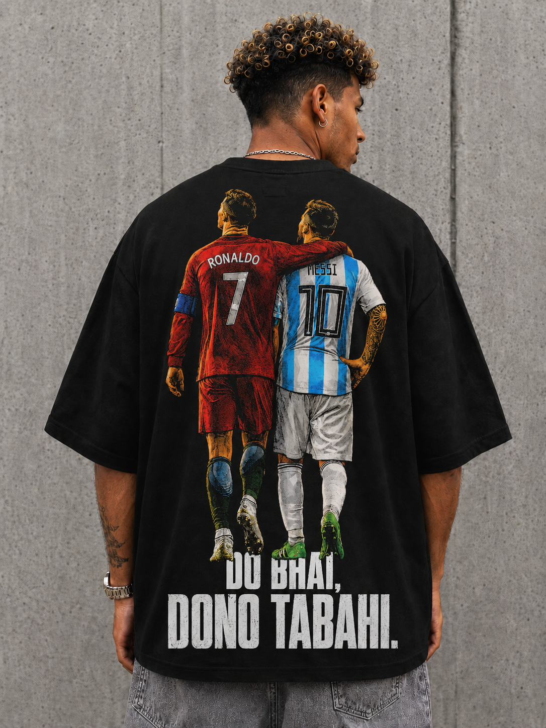 Do Bhai Dono Tabahi Oversized Graphic T-Shirt